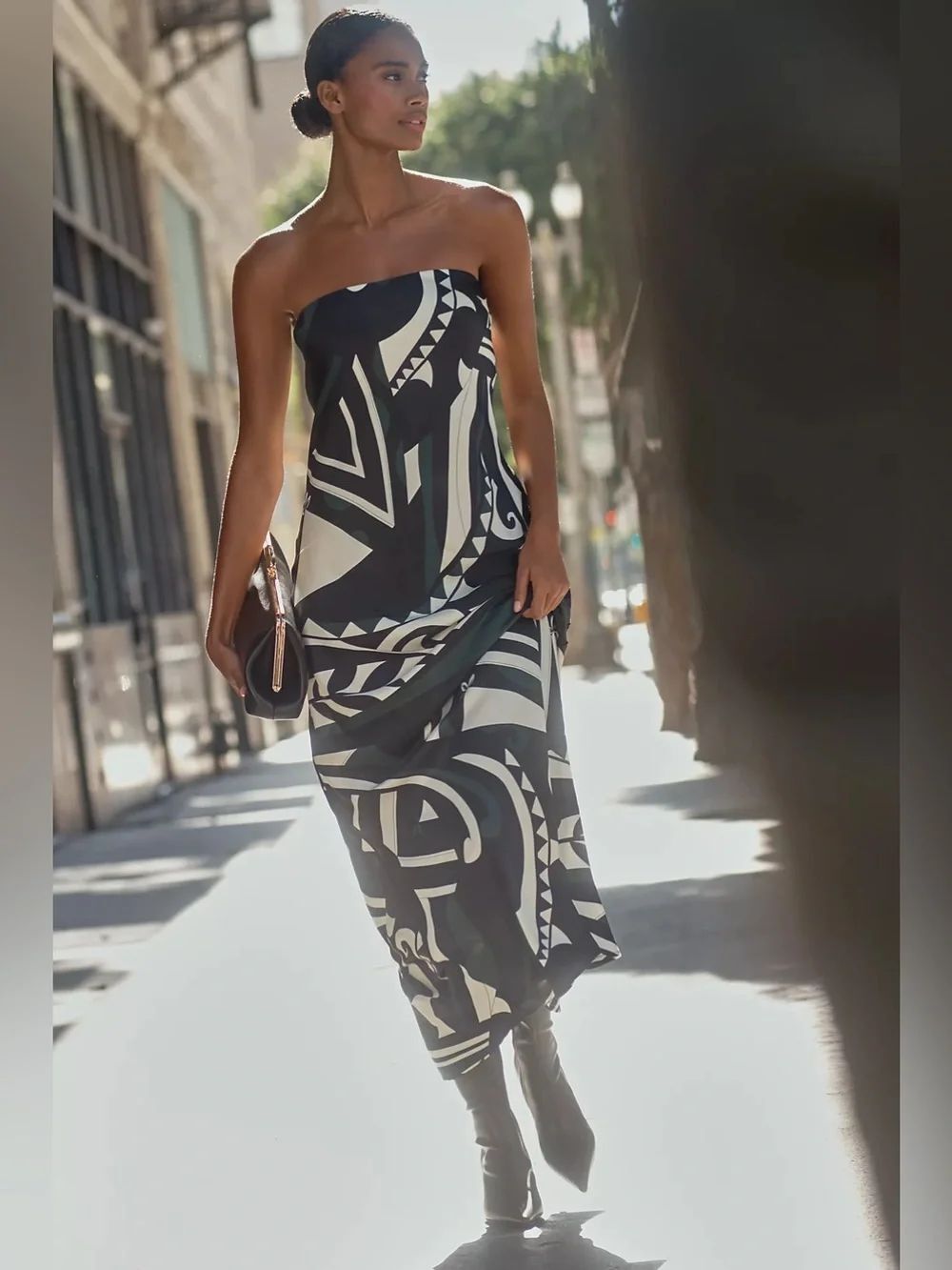Anthropologie Fleur Strapless Satin Maxi Slip Dress Size Xs